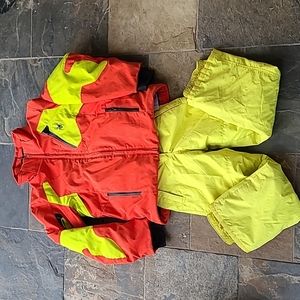 Spyder snowboard winter kids coat jacket and pants with suspenders
